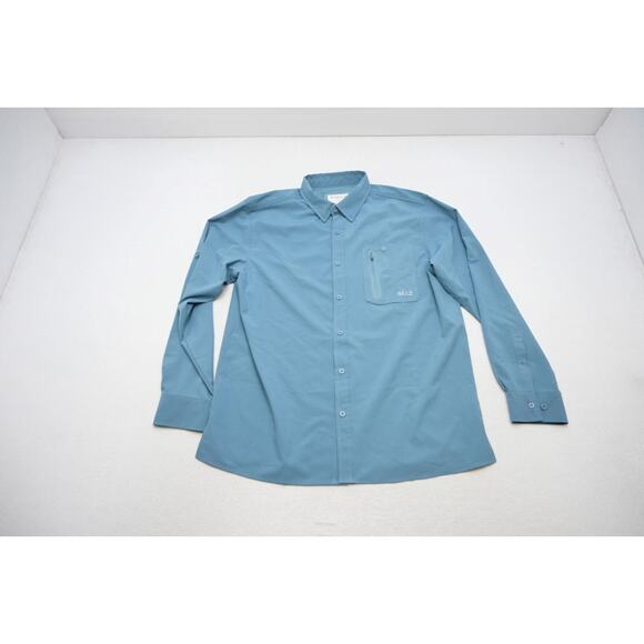 Gillz Vented Fishing Shirt Stretch Blue Long Sleeve Camping Hiking Mens Sz XL - Picture 5 of 10
